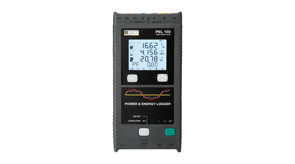 Enregistreur de puissance et d'énergie, Bluetooth / Ethernet / USB, 10GW